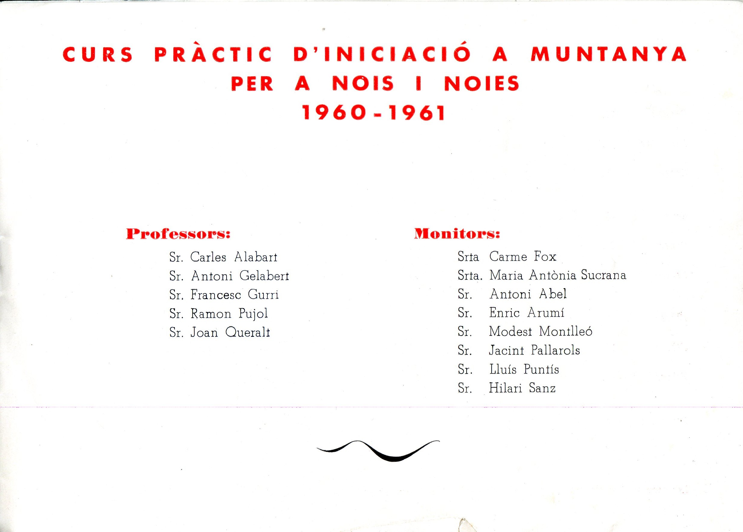 Curs pràctic d'iniciació a muntanya per a nois i noies : 1960 - 1961 - Miniatura 3